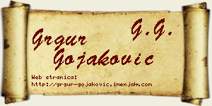Grgur Gojaković vizit kartica
